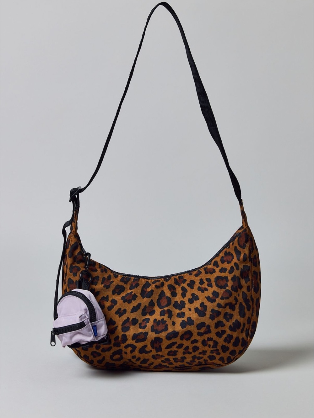Baggu Medium Nylon Crescent Bag Leopard Print